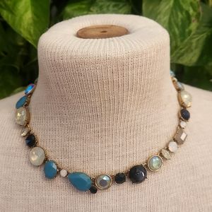 J. Crew Moxed Stone and Brulee-Style Statement Necklace 💙